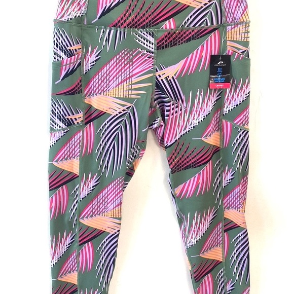 (A56) Pro Player Tropical Night Dark Ivy Ladies Leggings, Size Large, NWT - Picture 4 of 11